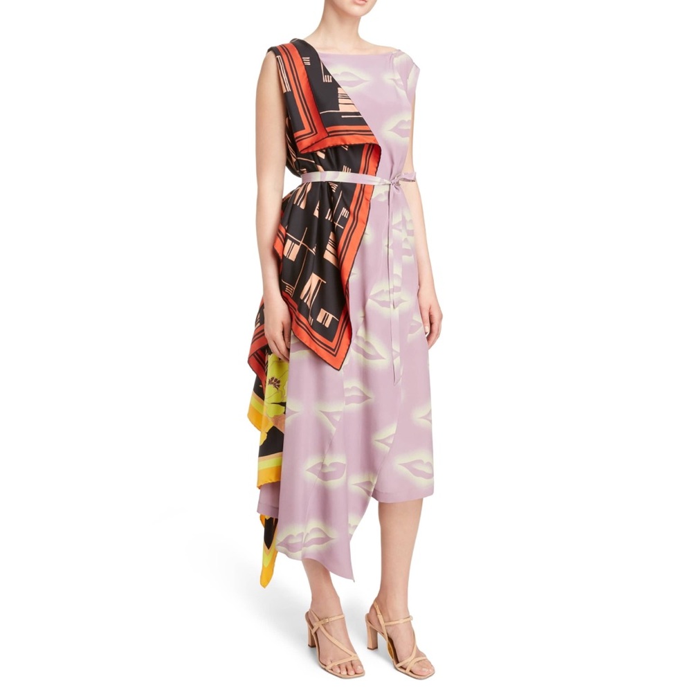 DRIES van NOTEN Scarf Silk The Depot Dress 34 US 2 - Picture 3 of 13